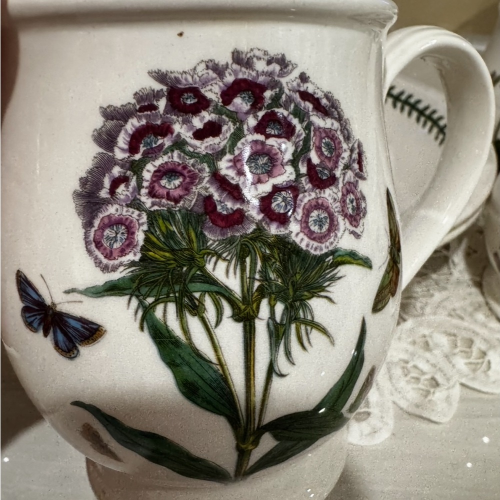 Portmeirion Sweet William Botonic Garden Coffee Mug with Purple and Green Design